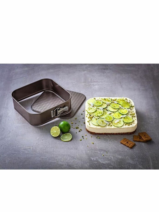 Pyrex Asimetria Backform Torte Aluminium mit abnehmbarem Boden 24x24cm 1cm