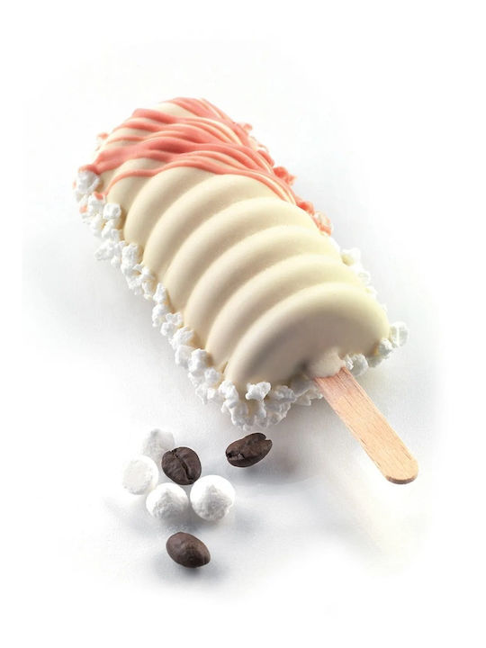 Silikomart Backform Eiscreme / Eislutscher Silikon 4 Plätze 9x5x2.75cm 2cm