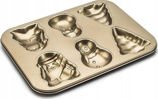 Non-stick Aluminum Chocolates 6 Cups Baking Pan 35x26.5x2.5cm