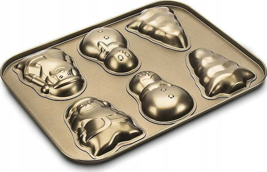 Non-stick Aluminum Chocolates 6 Cups Baking Pan 35x26.5x2.5cm