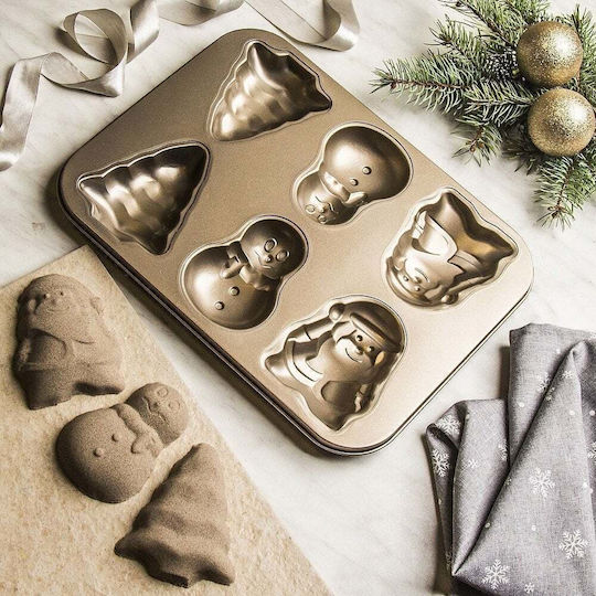 Non-stick Aluminum Chocolates 6 Cups Baking Pan 35x26.5x2.5cm