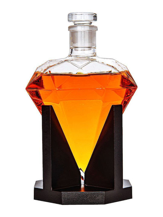 Diamond Decanter Glass Whiskey Decanter 24cm with Stopper