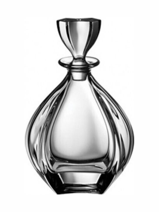 Bohemia Laguna Cristal Carafă de Servire Whiskey cu Dop Transparentă 1buc