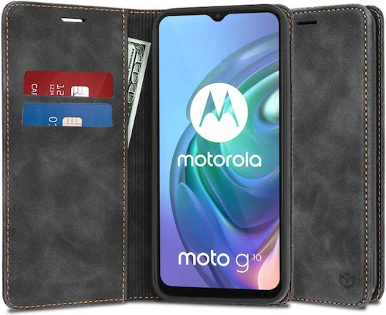 Motorola Moto G30 Moto G10 Moto G20 Handyhülle Schutz Innovation Weiches Brieftasche Premium Eco-Leder Kartenart Innere Brieftasche Schwarz Set Sticker
