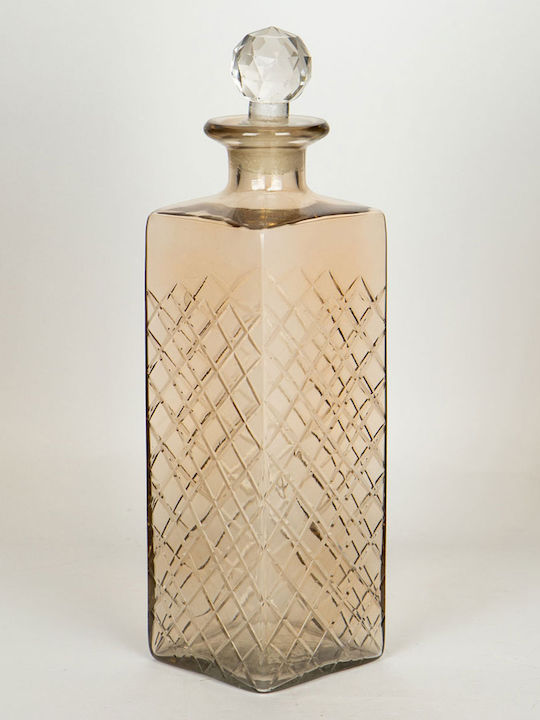 Glass Decanter with Stopper Orange