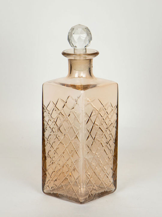 Glass Decanter with Stopper Orange