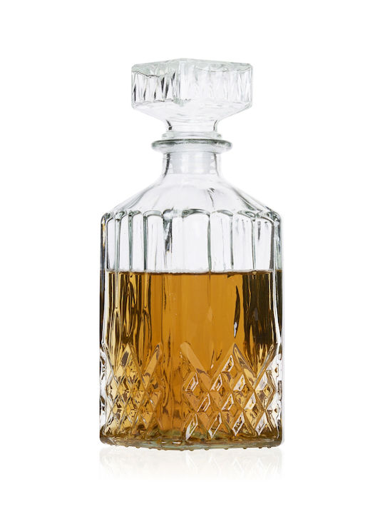 Alpina Appliances Glass Carafe Glass Whiskey Decanter 8.5cm with Stopper 1000ml