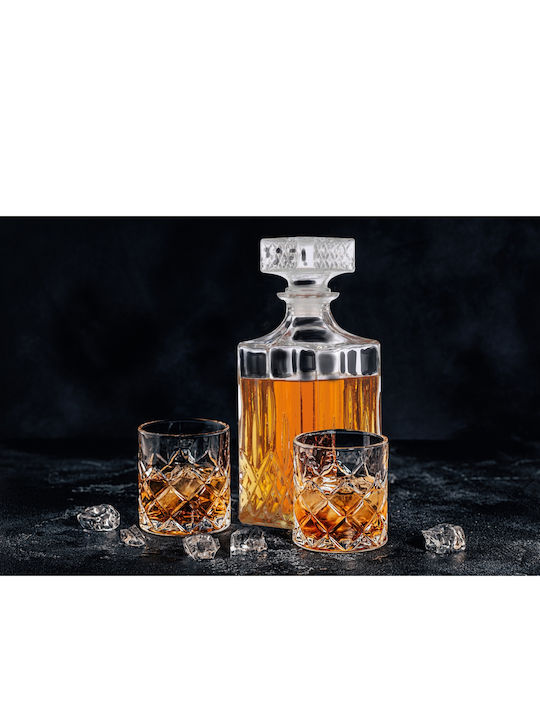 Alpina Appliances Glass Carafe Glass Whiskey Decanter 8.5cm with Stopper 1000ml