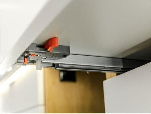 Ghid Invizibil Sertar Finetto cu Frână Deschidere 100% 258-621#350#bh