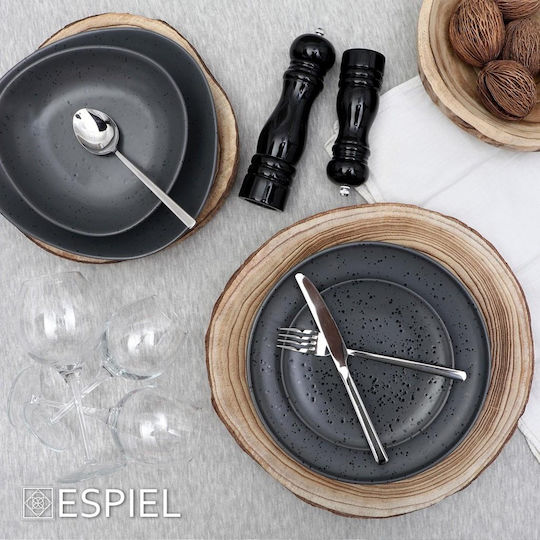 Espiel Χειροκίνητος Μύλος Πιπεριού Κεραμικός σε Μαύρο Χρώμα 36.5cm