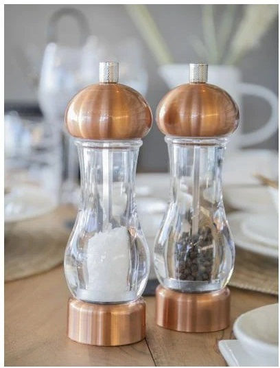 Kitchen Craft MC Copper Χειροκίνητος Μύλος Αλατιού Πλαστικός σε Χάλκινο Χρώμα 19cm