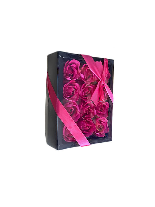 Rosen Seife Rote Blumen in Box Rosa Fuchsia Träume 20x15cm