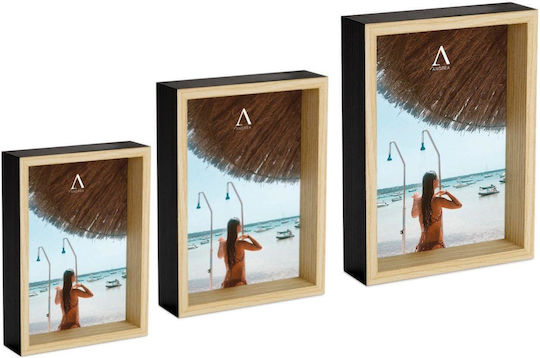 Andrea House Wooden Frame 13x18cm Black Natural Wood