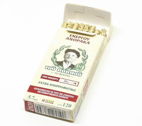 Tou Pappou Filtertips Aktivkohle 5.7mm 120x1Stk