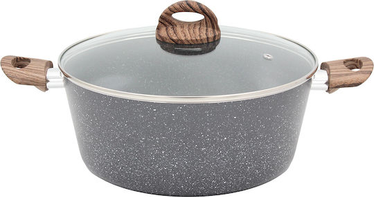 TnS Marble Deep Pot made of Aluminum 28cm