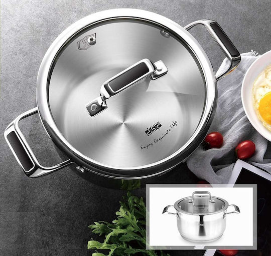 DSP Deep Stainless Steel Pot 9.4lt / 14cm