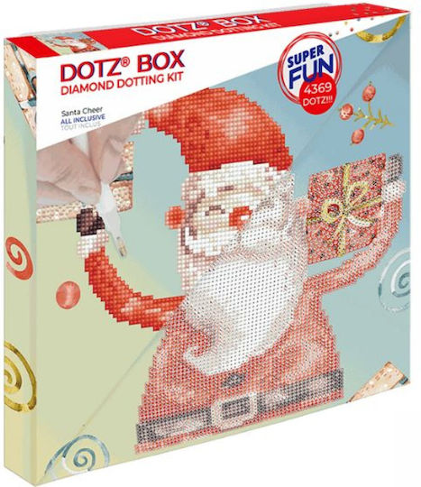 Diamond Dotz Santa Cheer Καμβάς Diamond Painting Κιτ 28x28cm