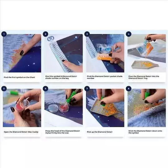 Diamond Dotz Mosaik Hund Diamond Painting Kit mit Rahmen 28x28cm Bogen! Wow!