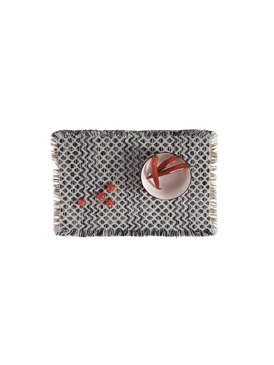 Nef-Nef Homeware Σουπλά Υφασμάτινο Μαύρο 48x33cm Nef-Nef Homeware Σουπλά Υφασμάτινο Μαύρο 48x33cm