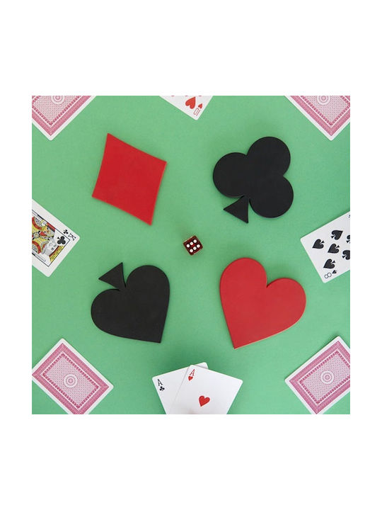 Balvi Dealer Rotund Suporturi pentru pahare Plastic Roșu 10.5cm 4buc
