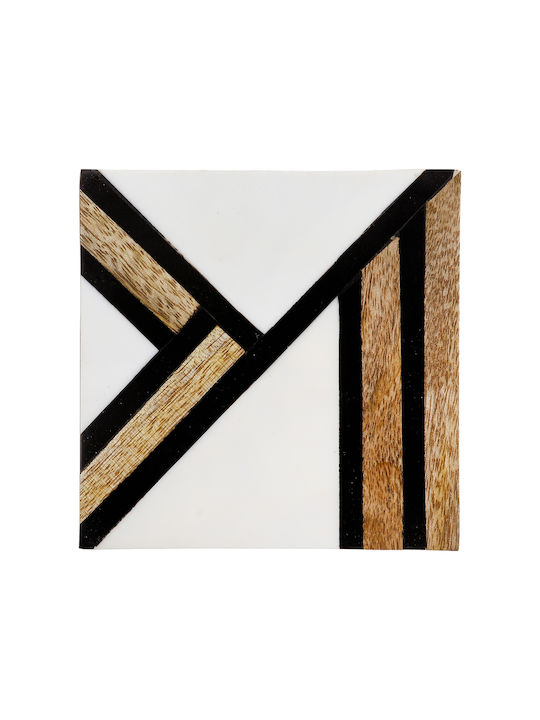 ArteLibre Untersetzer Hölzernes Braun 10x5cm 4Stück