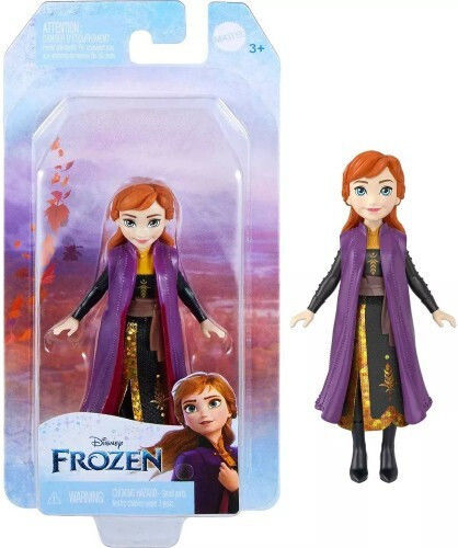 Mattel Disney Princess Frozen Anna Small Doll Black Dress for Ages 3+ 9cm Miscellaneous Designs