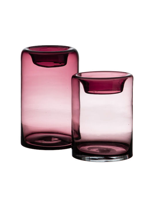 Glas Vase Lila 15x25cm