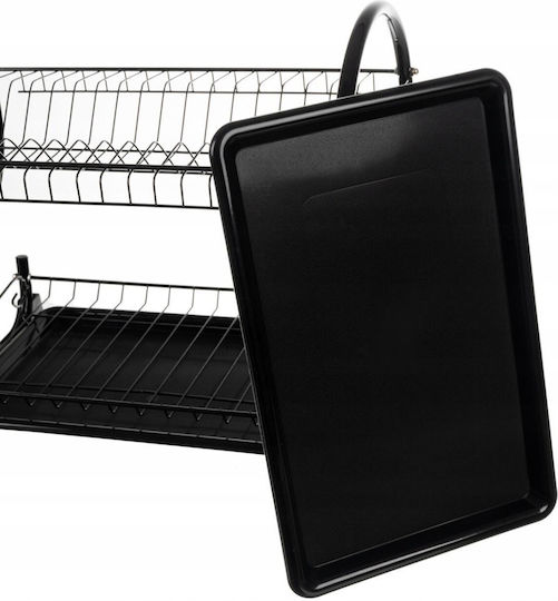 Ruhhy Scurgător De Chiuvetă Din Plastic Negru 37x55x25cm