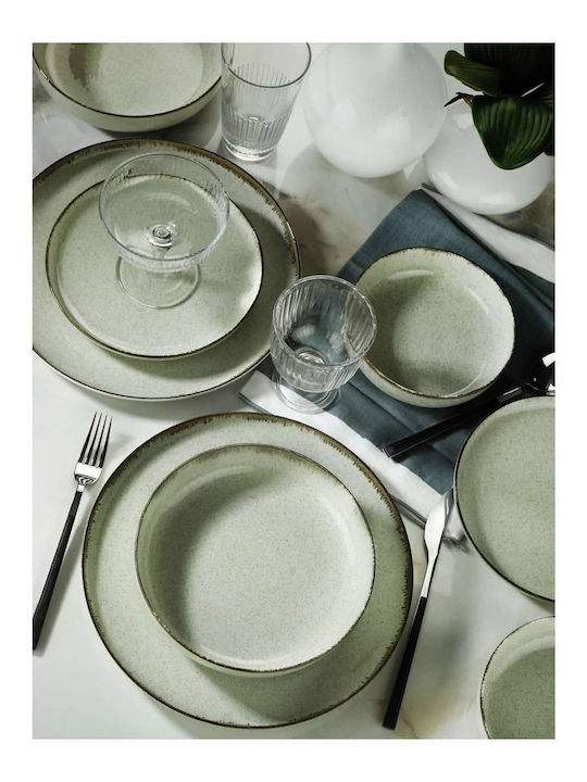 Kutahya Porselen Serving Platter Rectangular made of Porcelain Green 30x22cm