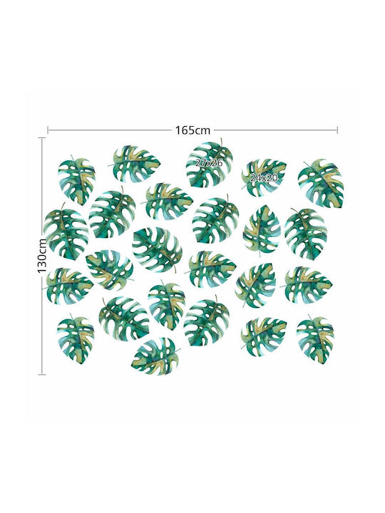 Set Autocolante Frunze Tropicale Monstera 165x130cm
