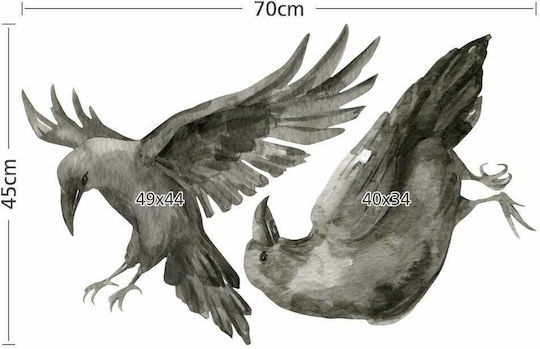 Αυτοκόλλητο Τοίχου Crows 70x45cm