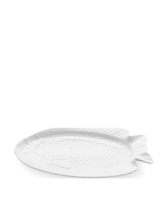 Güral Porselen Servierplatte Oval aus Porzellan Weiß 30x19cm 1Stück