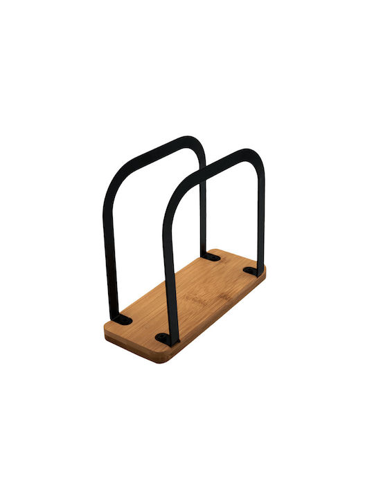 Sidirela Wooden Napkin Holder Black 15x6x12.5cm Ε-2762