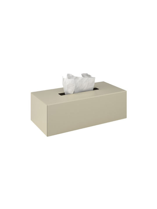 Pam & Co Suport pentru șervețele Metalică Ivory Matte 25x13x7.5cm 120-703