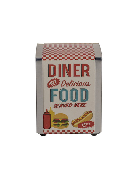 Out of the Blue Diner Serviettenhalter Metallisch Mehrfarbig 10x14cm 16039