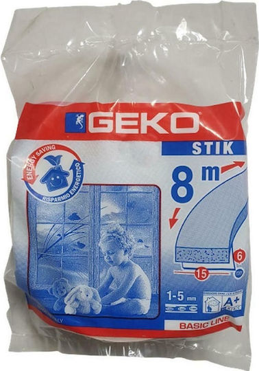 Geko Foam Self-Adhesive Tape Draft Stopper Window in White Color 4mx3cm