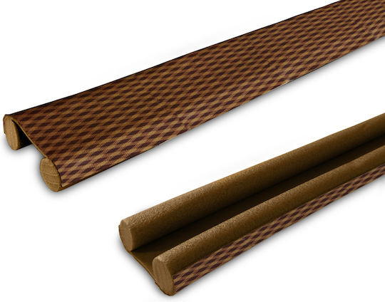 Home & Camp Schaumstoff Doppelter Zugluftstopper Tür in Braun Farbe 95mx6cm HCDS 3097