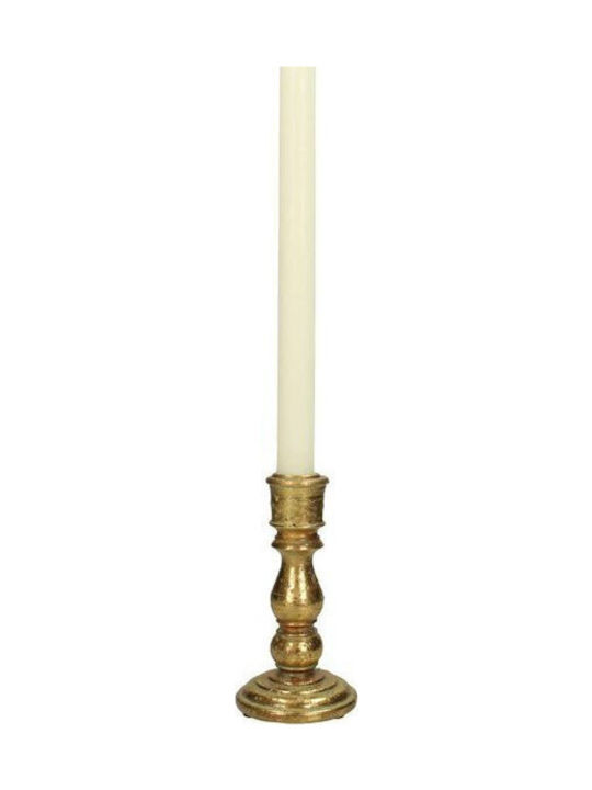 Kerzenhalter 7.5x14cm Gold Polyresin