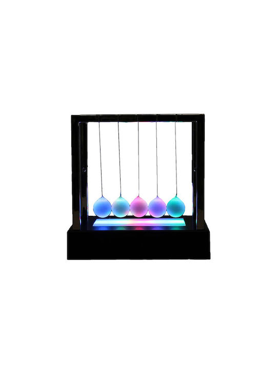 Licht Auf Newtons Wiege Balance Kugeln Bürodekoration Zubehör aus Metall 15x10x15cm in Silber Farbe