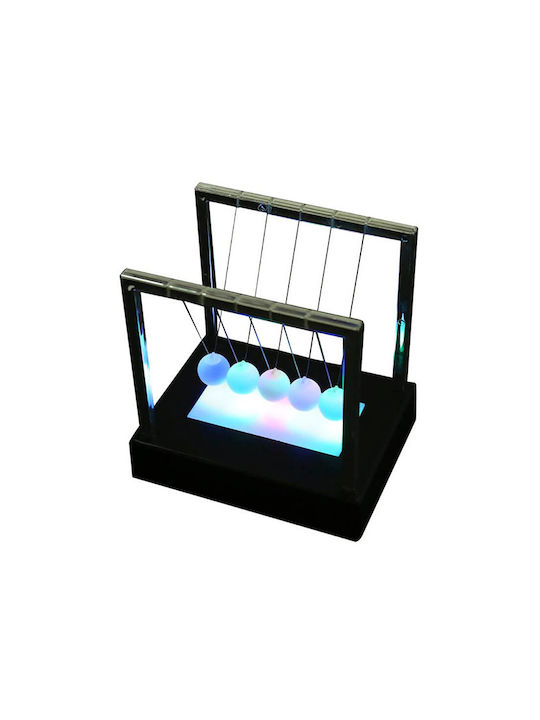 Licht Auf Newtons Wiege Balance Kugeln Bürodekoration Zubehör aus Metall 15x10x15cm in Silber Farbe