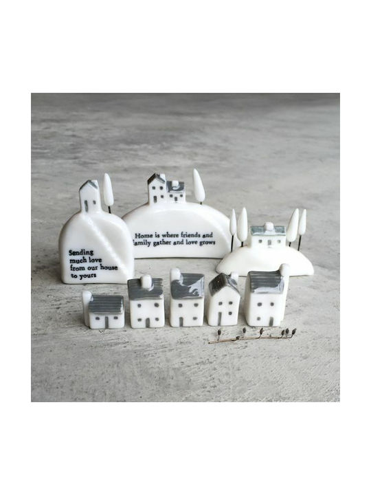 Synchronia Papier de presă pentru Decor de Birou 4.5x2.5x6.5cm în culoarea Alb