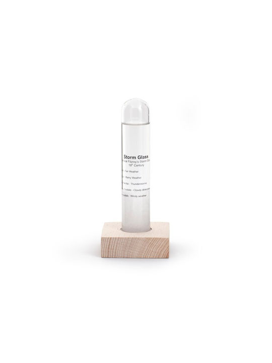 Kikkerland Storm Glass Tube Bürodekoration aus Glas 6x6x12cm in Transparent Farbe