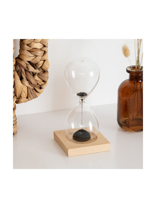Click Office Hourglass Decoration from Glass 6x6x15cm in Beige color