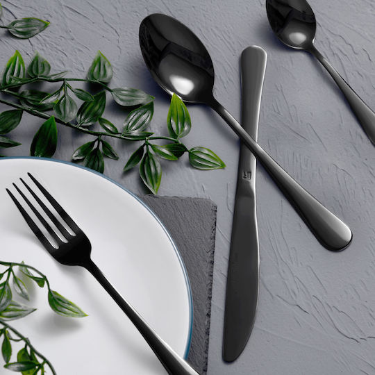 Bergner Munich Besteckset Edelstahl Schwarz 24Stück