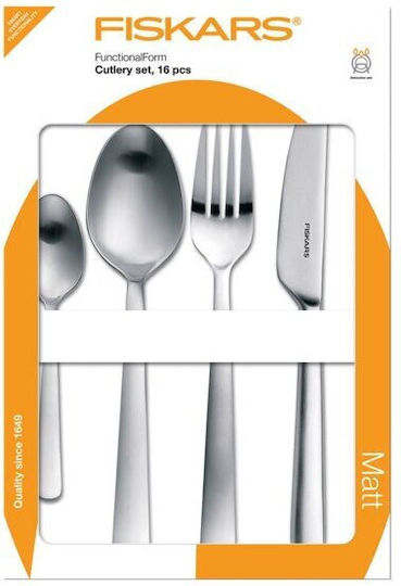 Fiskars Besteckset Edelstahl Silber 16Stück