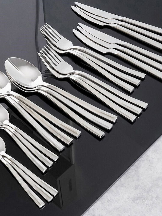 Nava 24-Piece Silver Cutlery Set