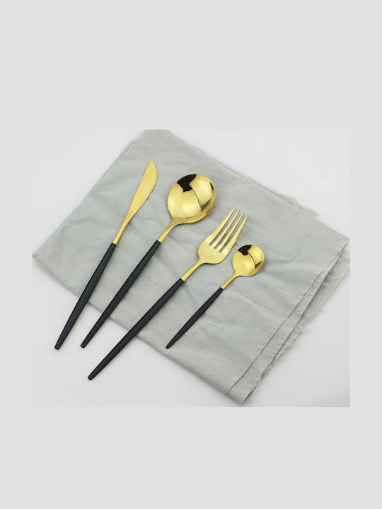 Cryspo Trio Cutlery Set Stainless Black 24pcs