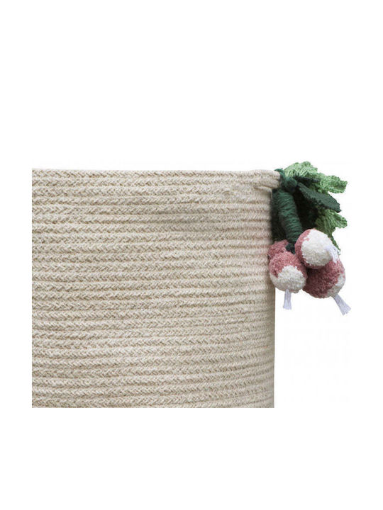 Lorena Canals Storage Basket Fabric Beige 30x30x23cm 1pcs