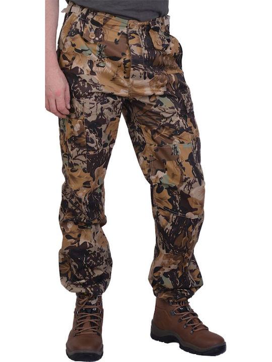 Ergo Hunting Pants IERAX Military Camouflage Foliage In Brown Color