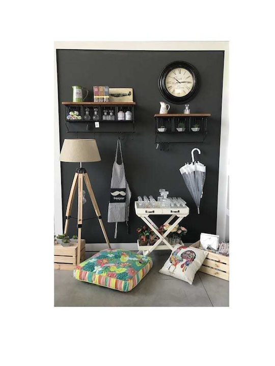 Dreamhouse Επιτοίχια Κρεμάστρα Vintage Ξύλινο Ράφι 84 Cm